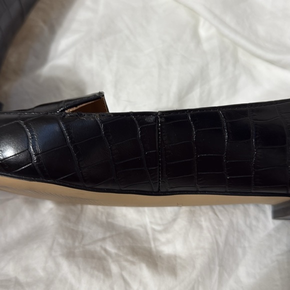 Women’s Nine West Black Faux Alligator Leather Loafer flats. Size 7. - Picture 8 of 11